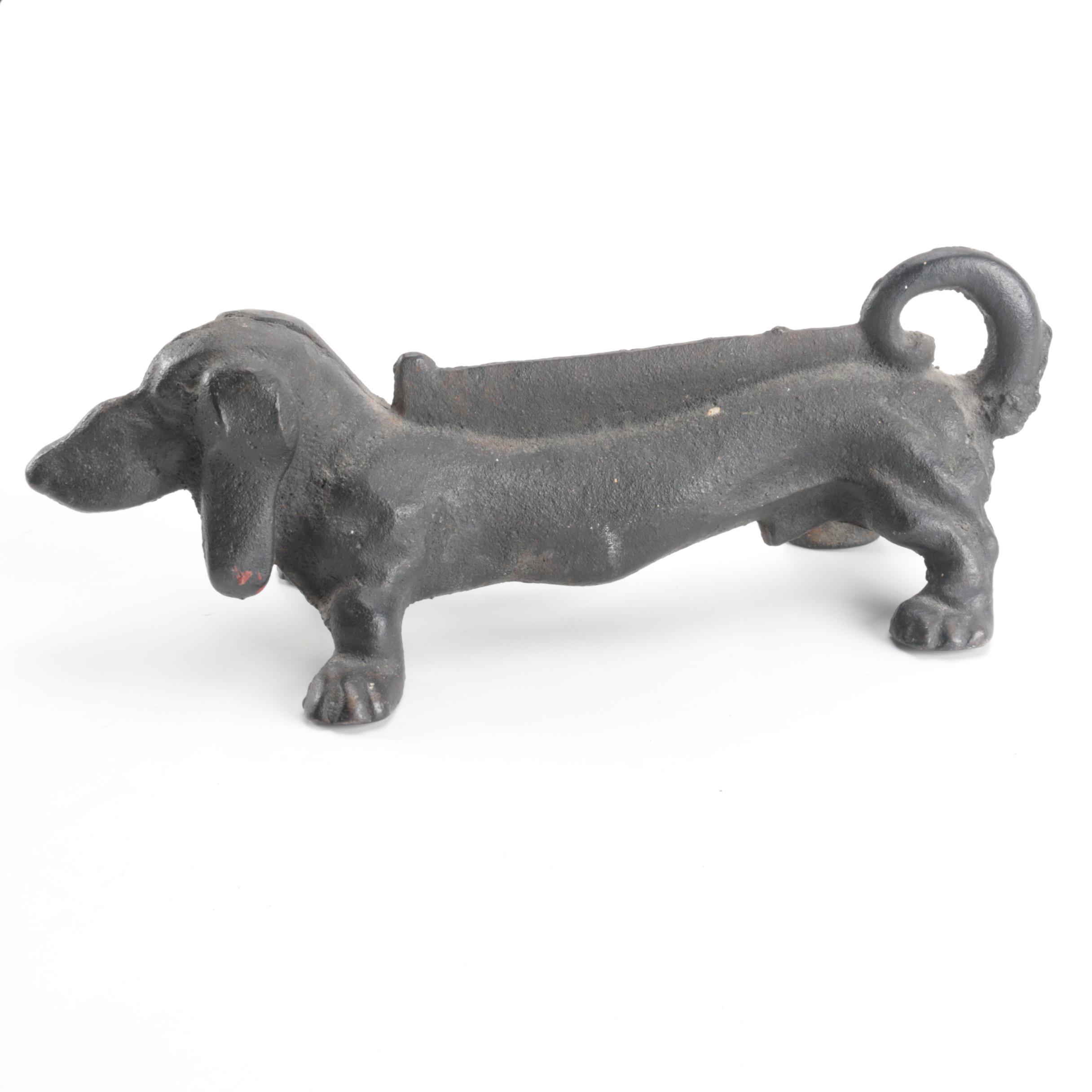 Cast Iron Dachshund Boot Scraper