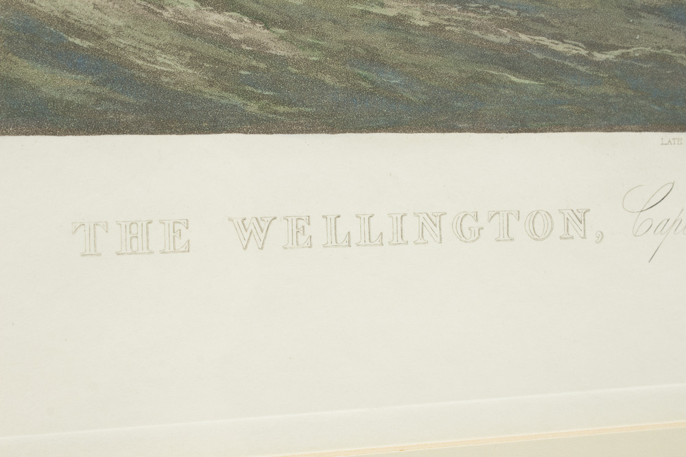 Hand-Colored Aquatint Etching After William John Huggins' "The Wellington"