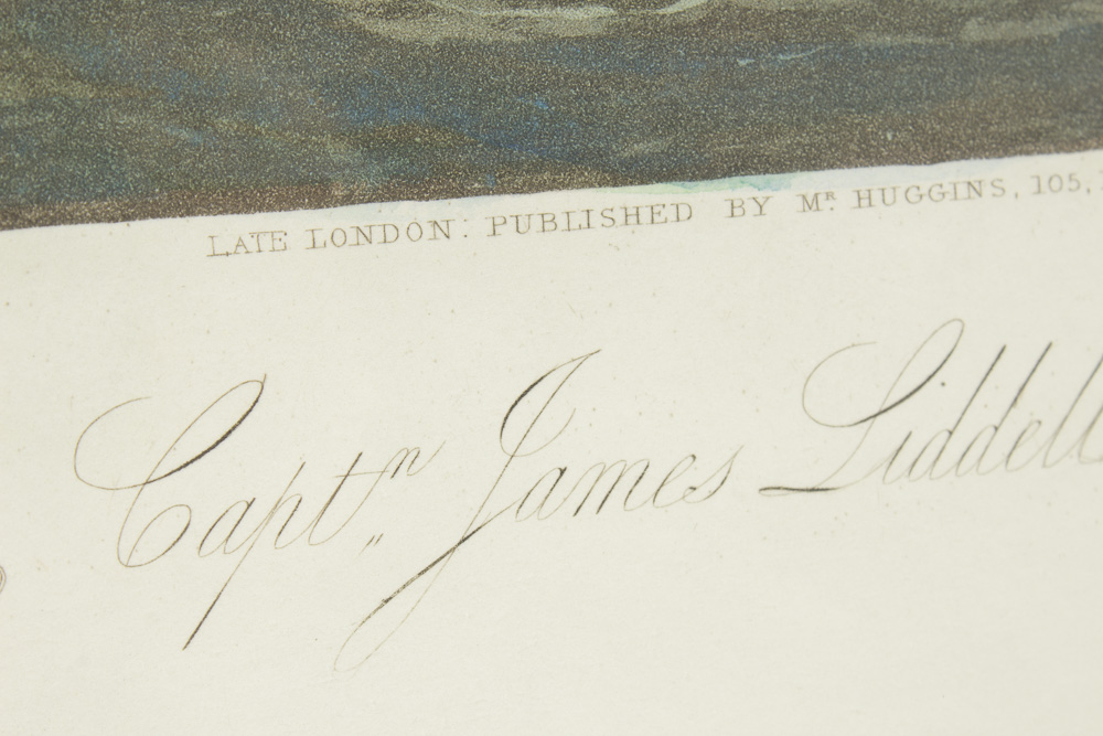 Hand-Colored Aquatint Etching After William John Huggins' "The Wellington"