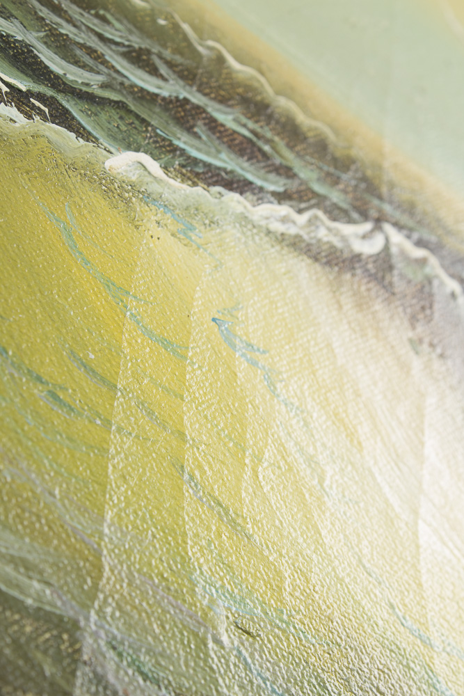 H. Gailey Mid-Century Oil Painting on Canvas of Morning Seascape