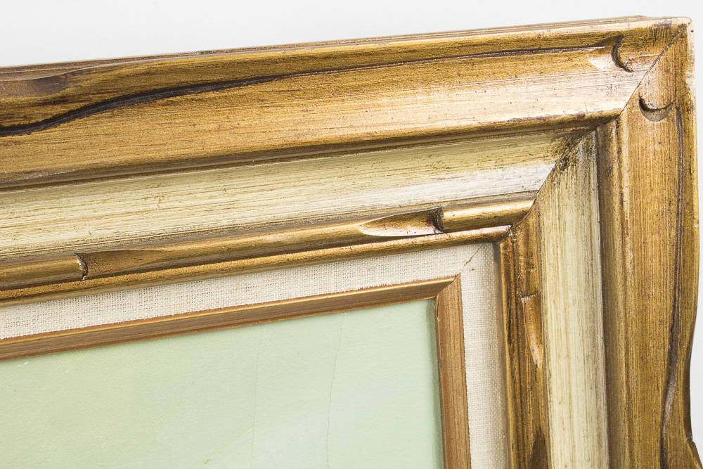 H. Gailey Mid-Century Oil Painting on Canvas of Morning Seascape