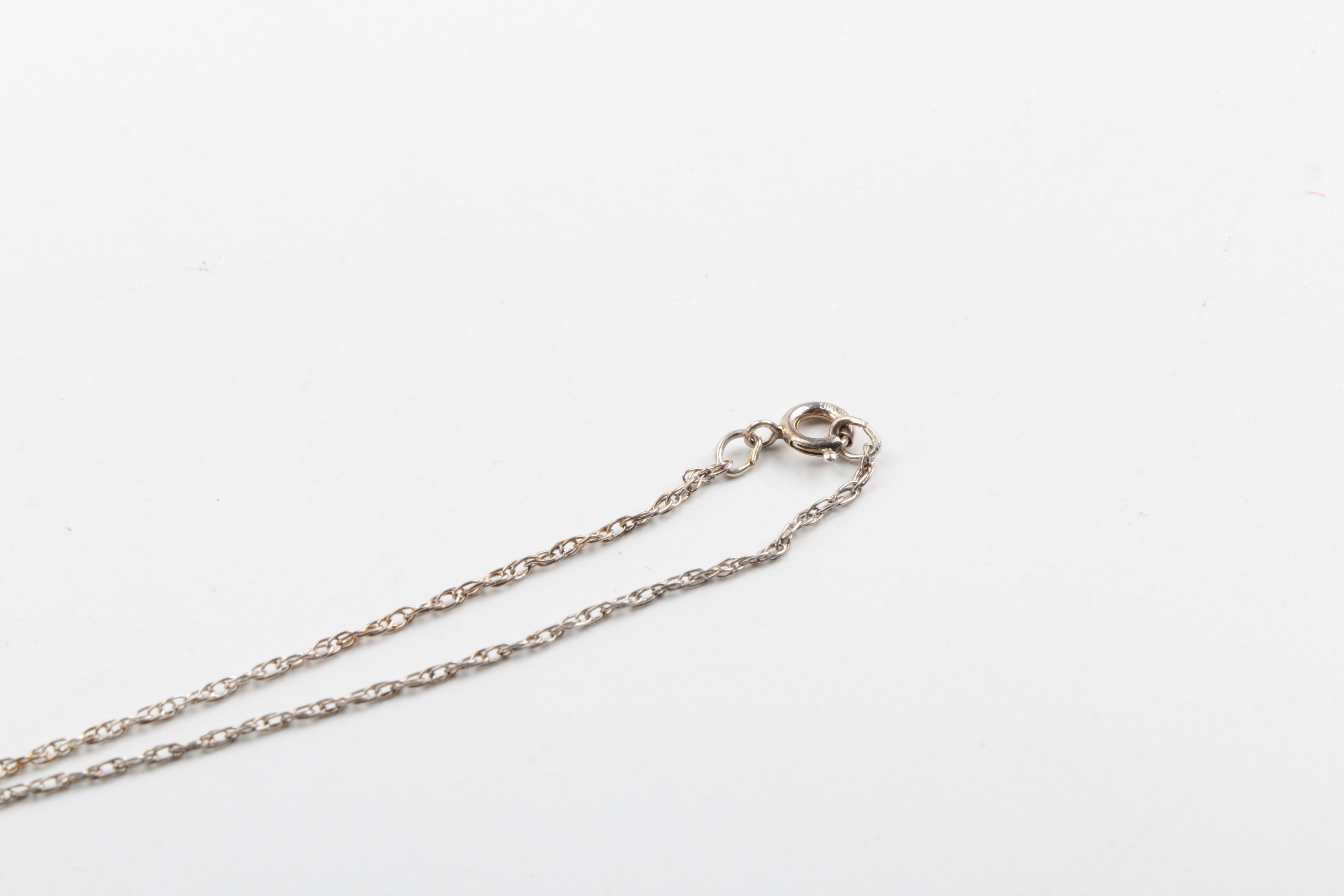 Sterling Silver Necklace With a Lalique Pendant