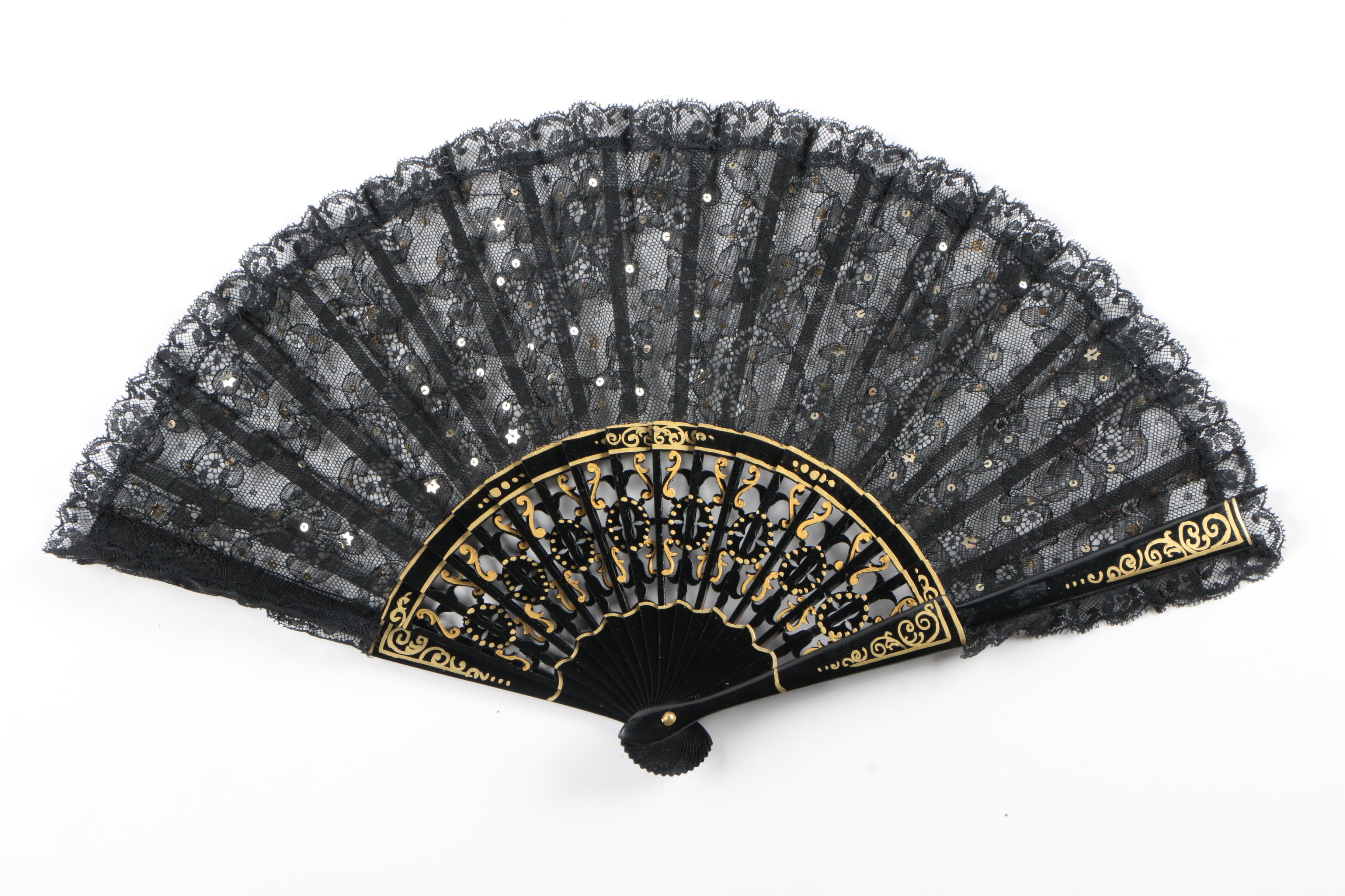 Vintage Wooden Hand Fans