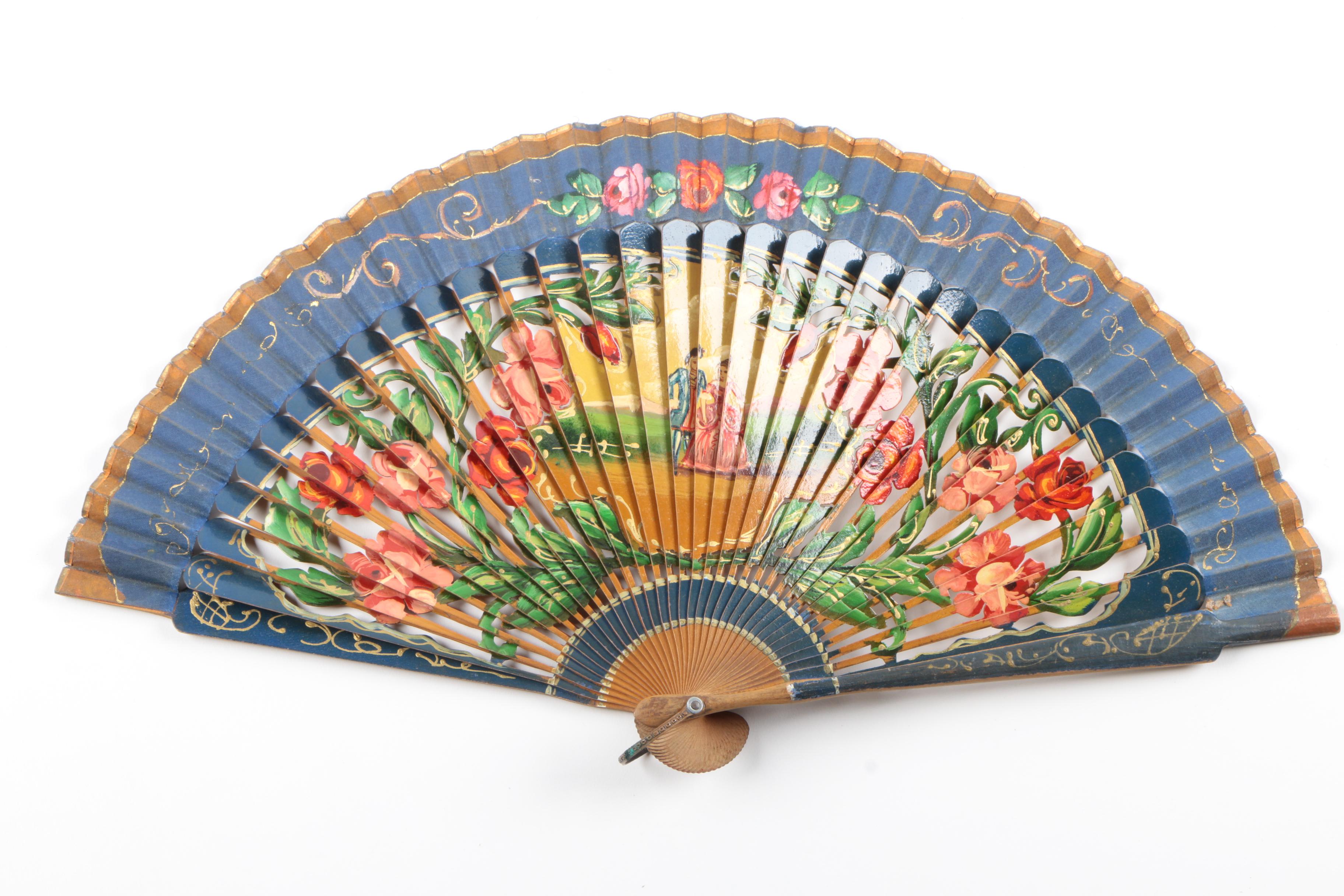 Vintage Wooden Hand Fans