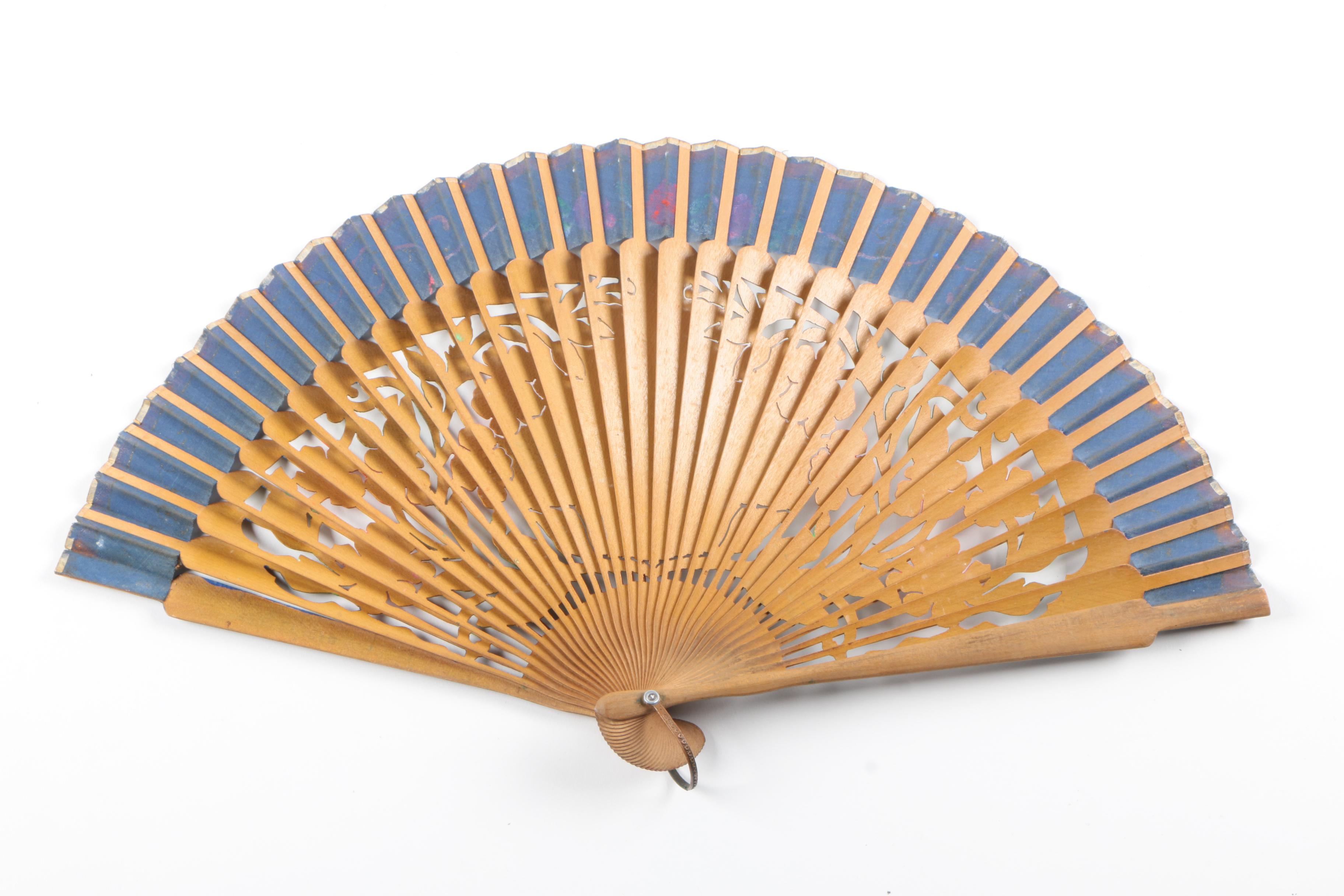 Vintage Wooden Hand Fans
