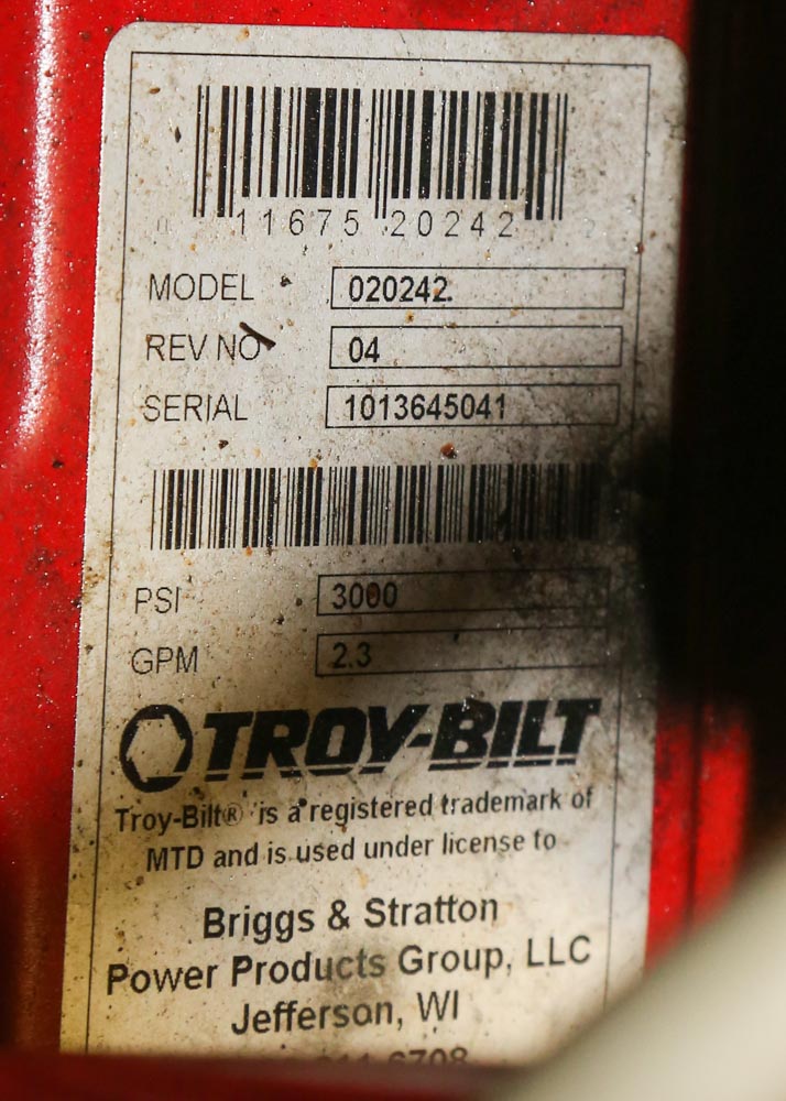 Troy-Bilt Pressure Washer