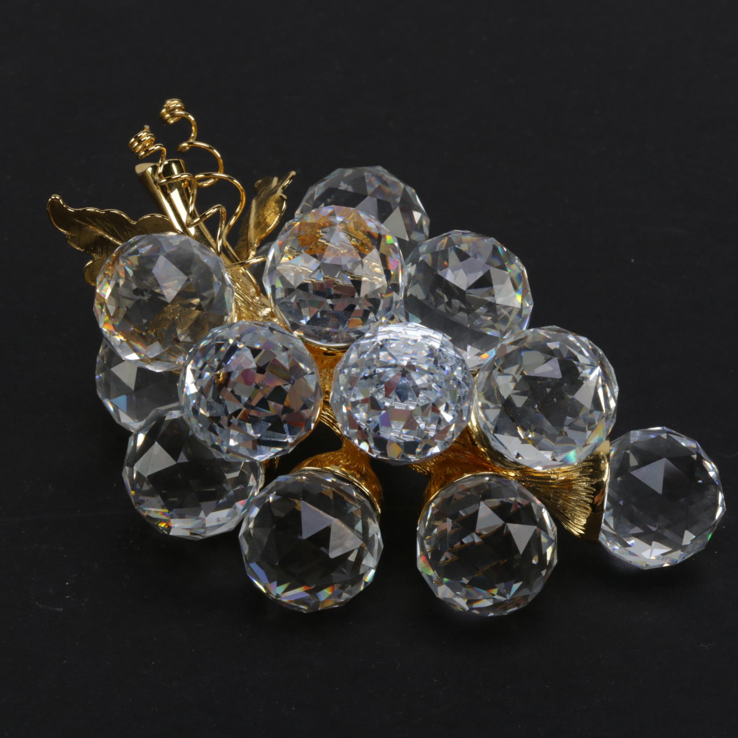 Swarovski Crystal Bunch of Grapes Figurine