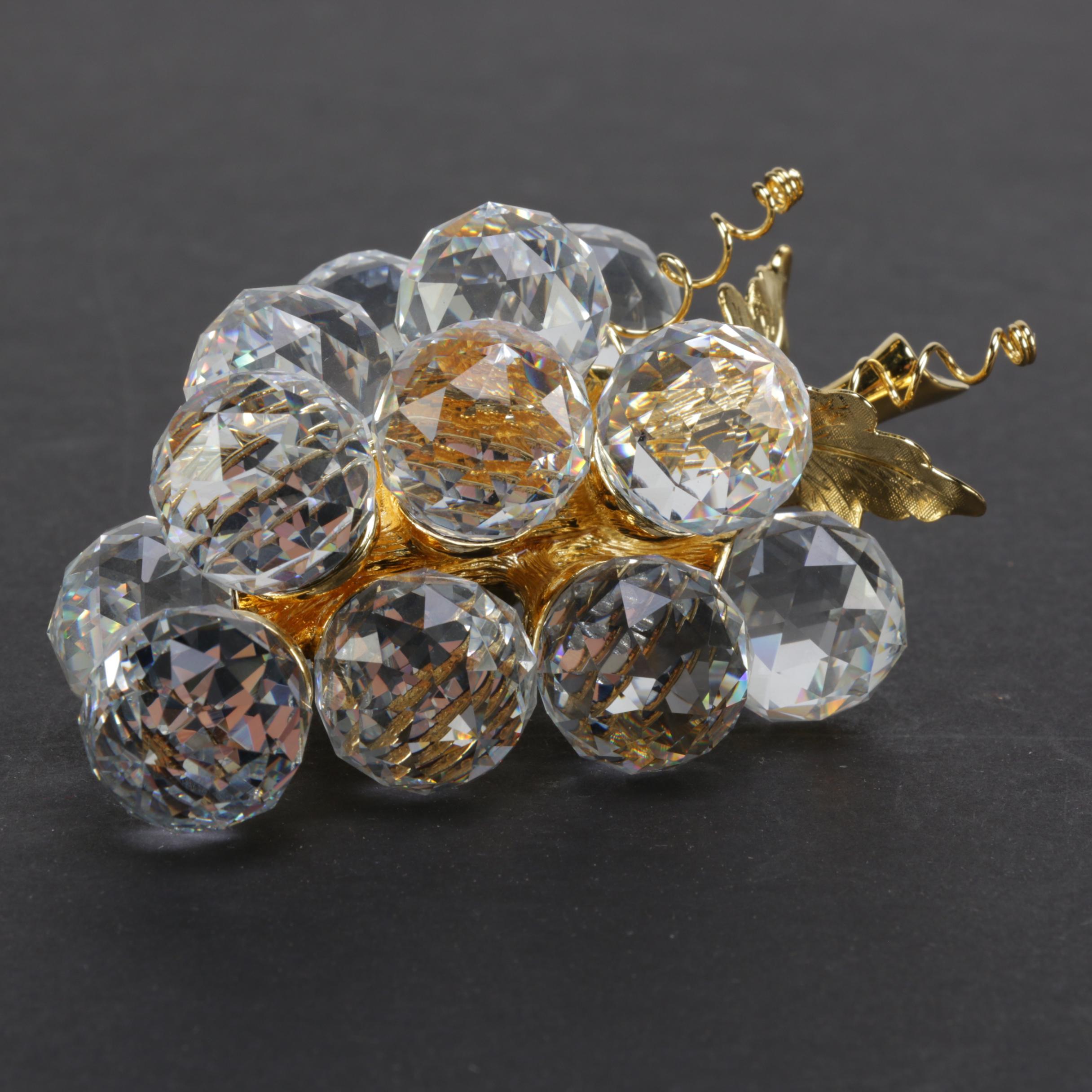 Swarovski Crystal Bunch of Grapes Figurine