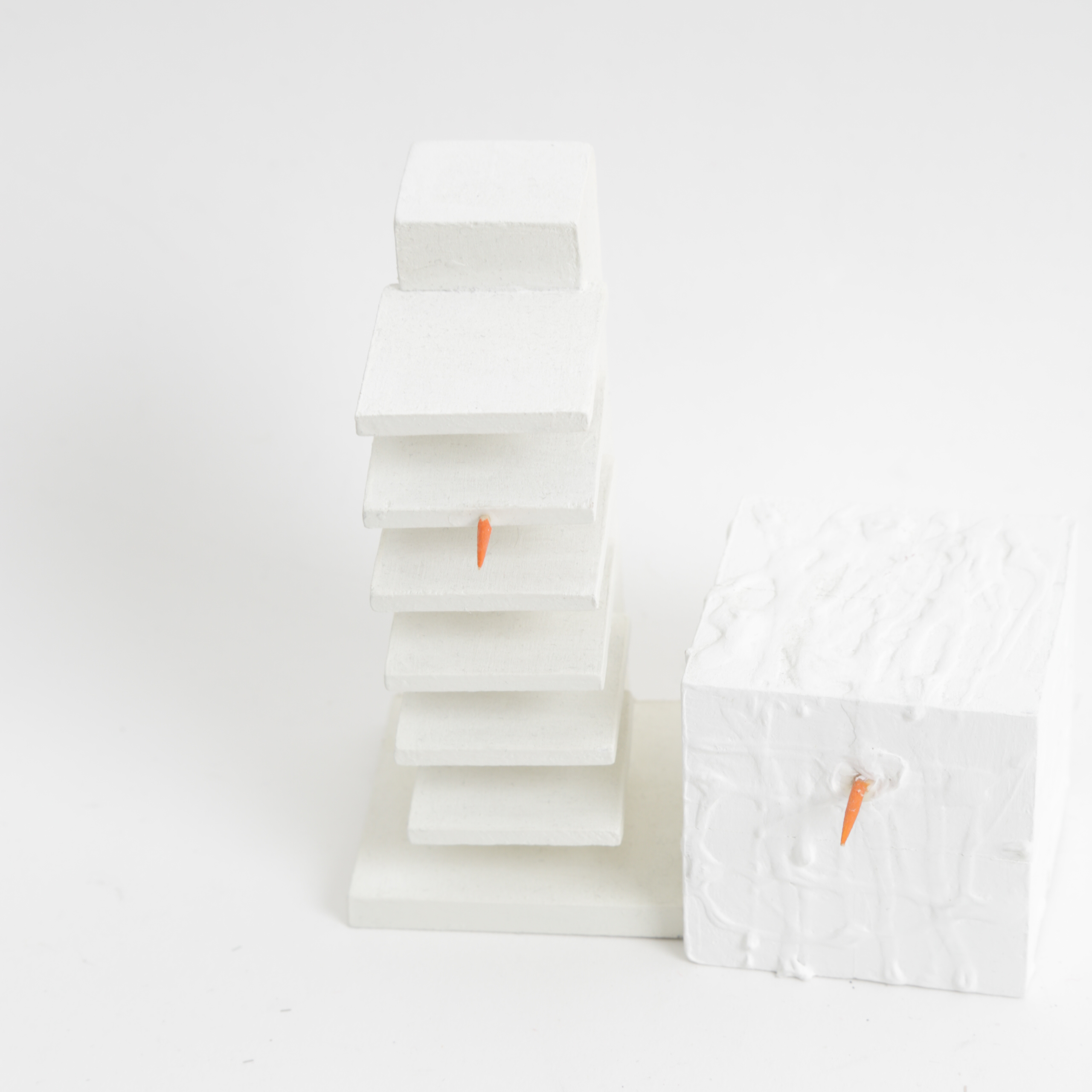 Collection of Abstract Snowman Figurines