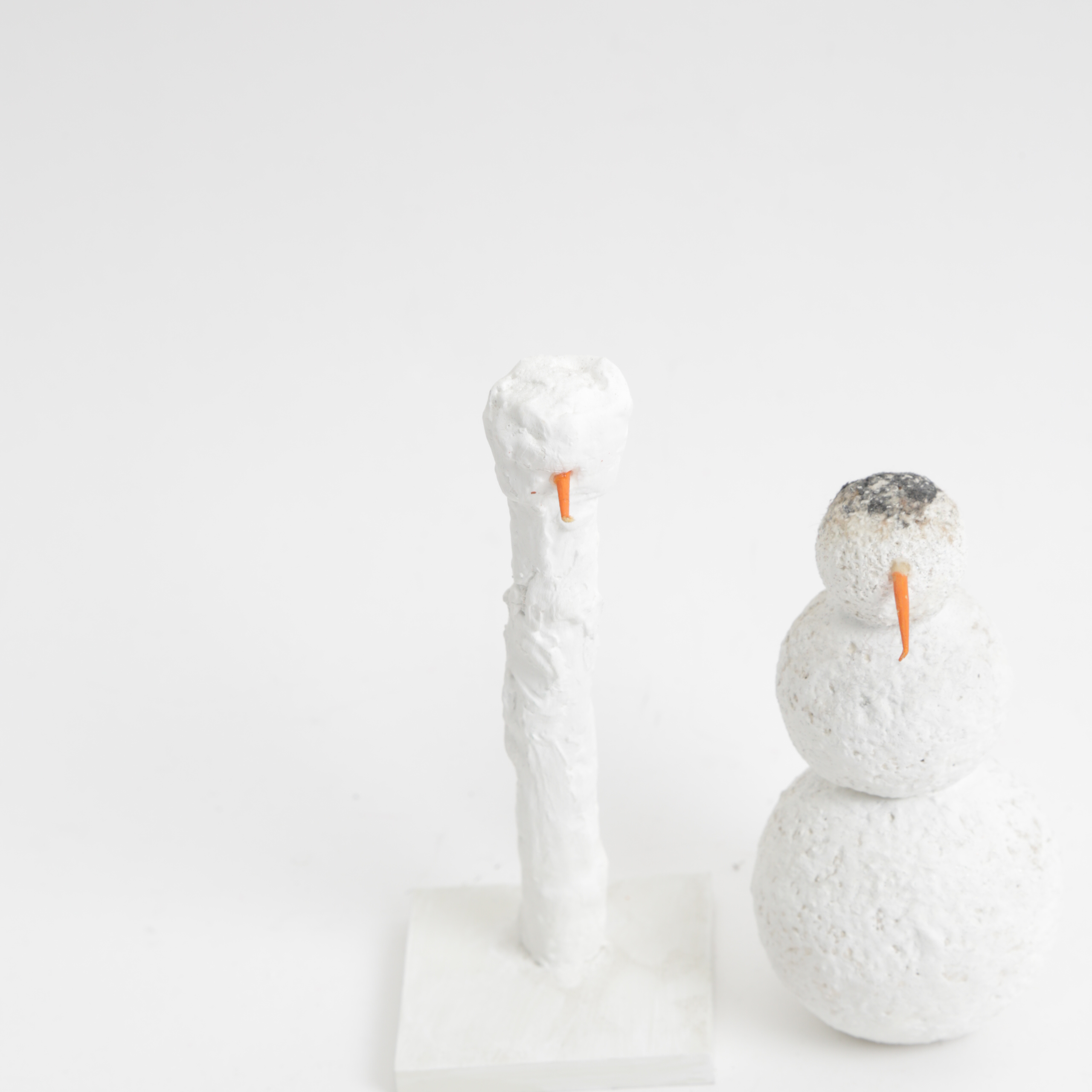 Collection of Abstract Snowman Figurines