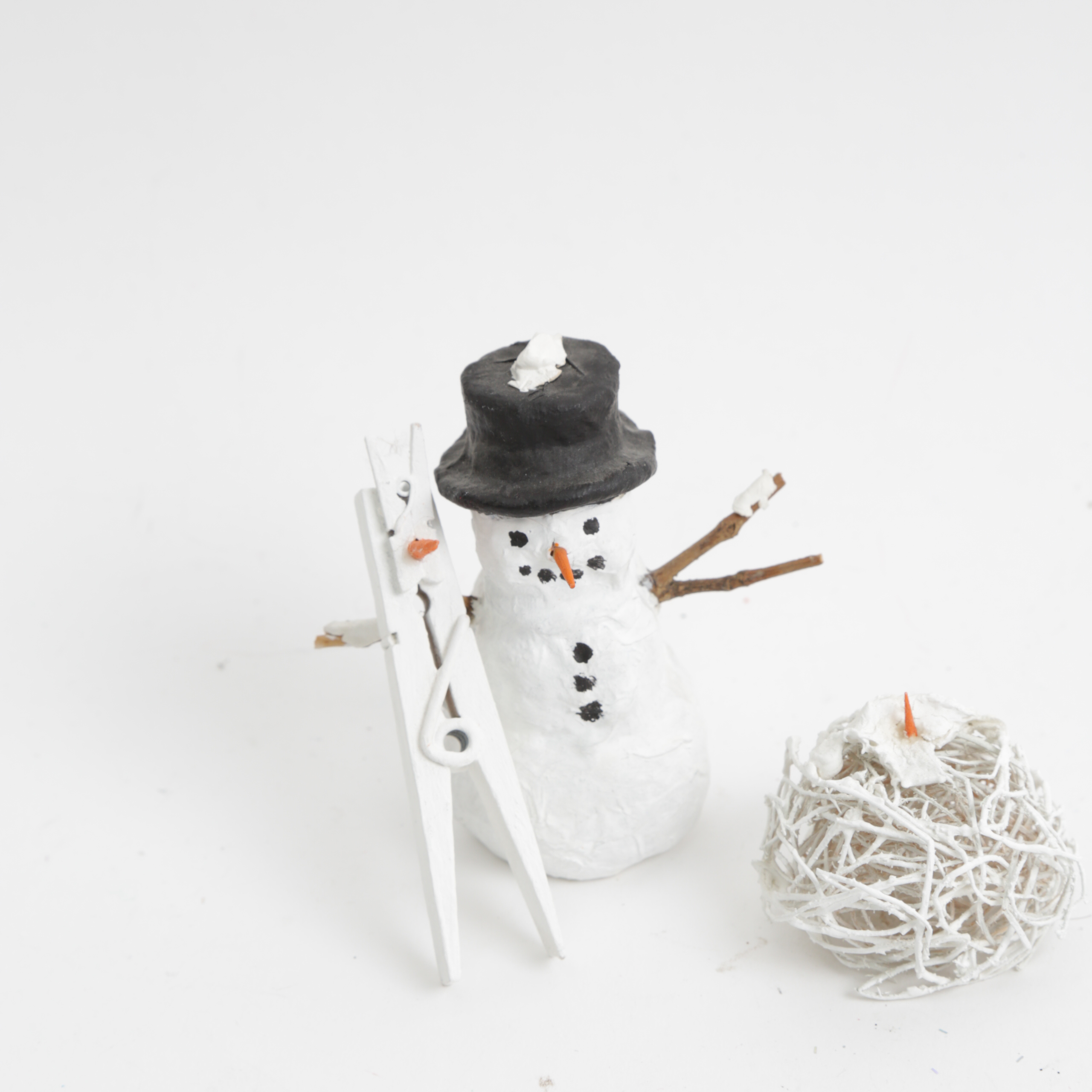 Collection of Abstract Snowman Figurines