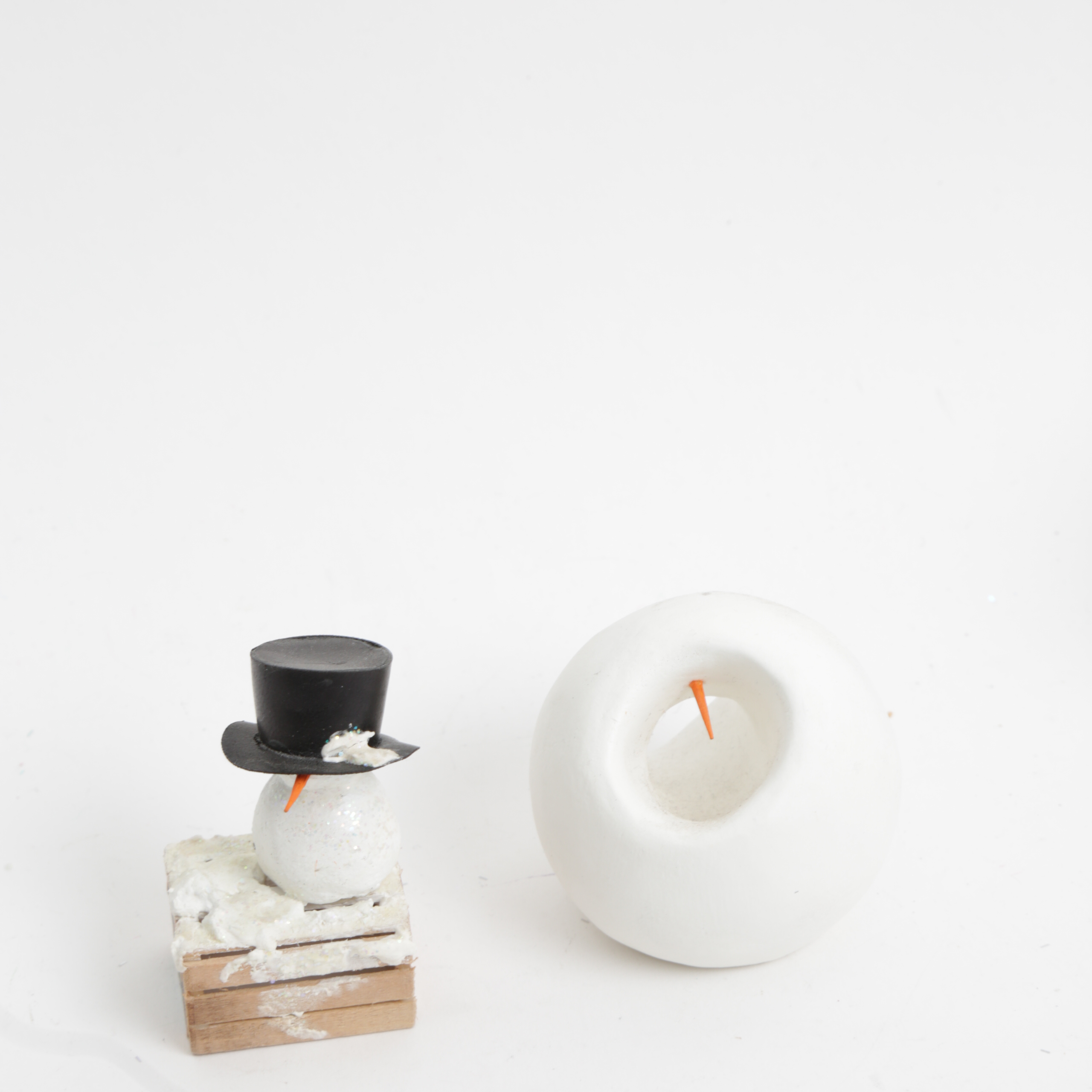 Collection of Abstract Snowman Figurines