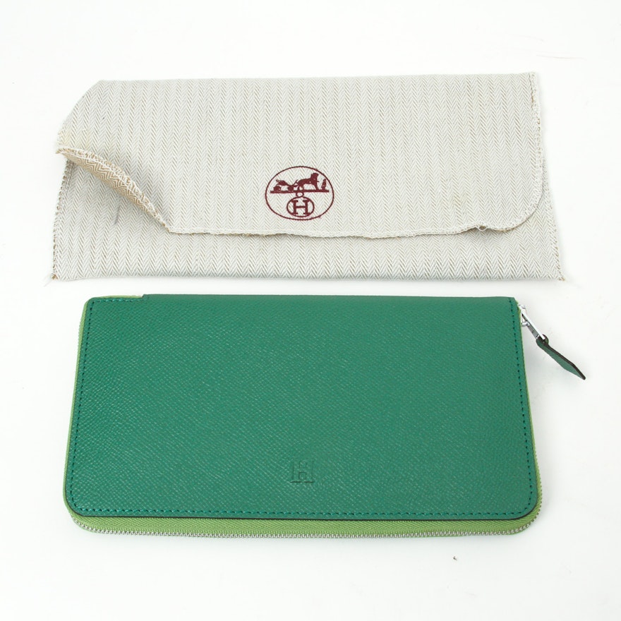 Hermès Green Leather Wallet