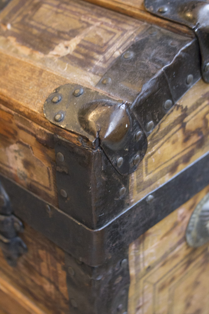 Antique Dome Top Steamer Trunk