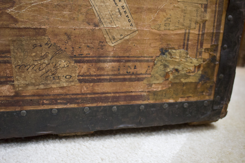 Antique Dome Top Steamer Trunk