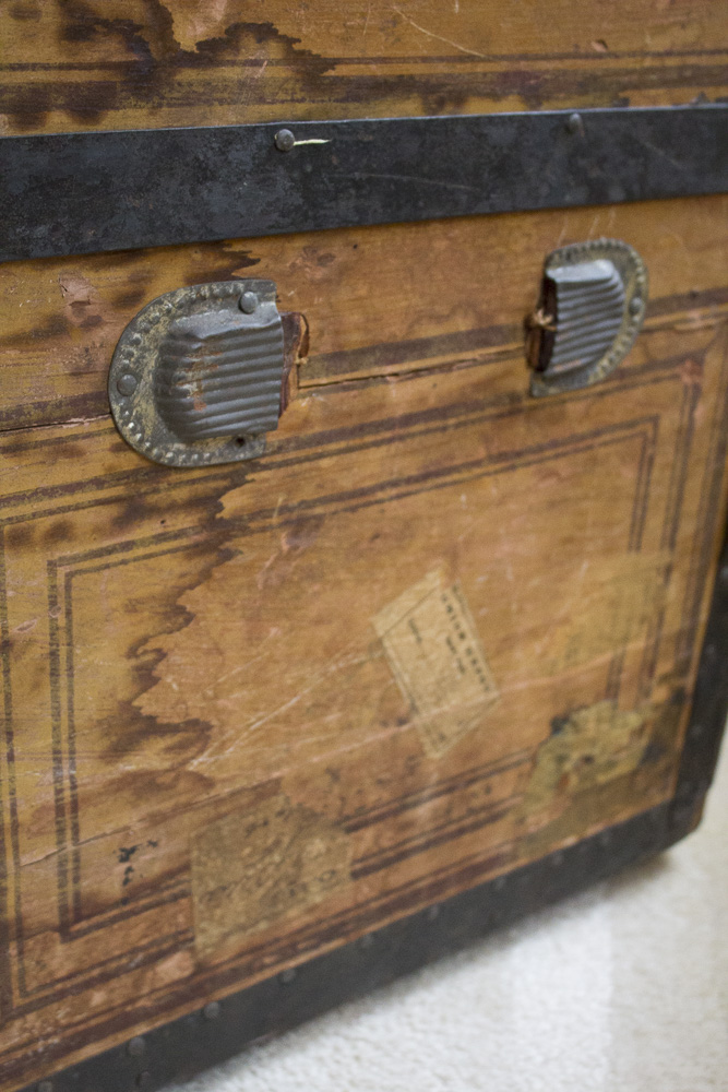 Antique Dome Top Steamer Trunk