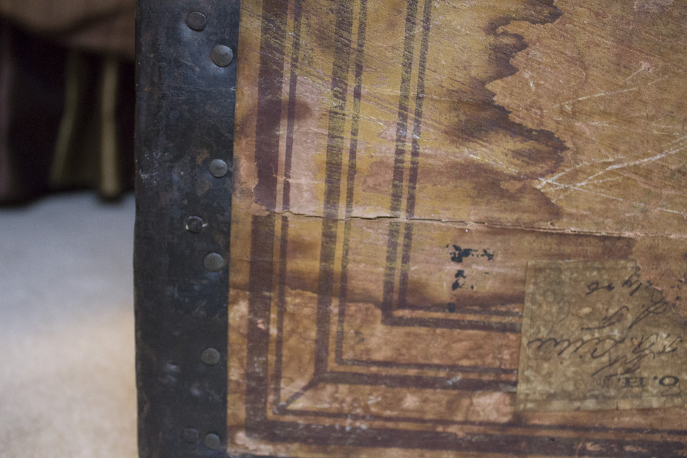 Antique Dome Top Steamer Trunk