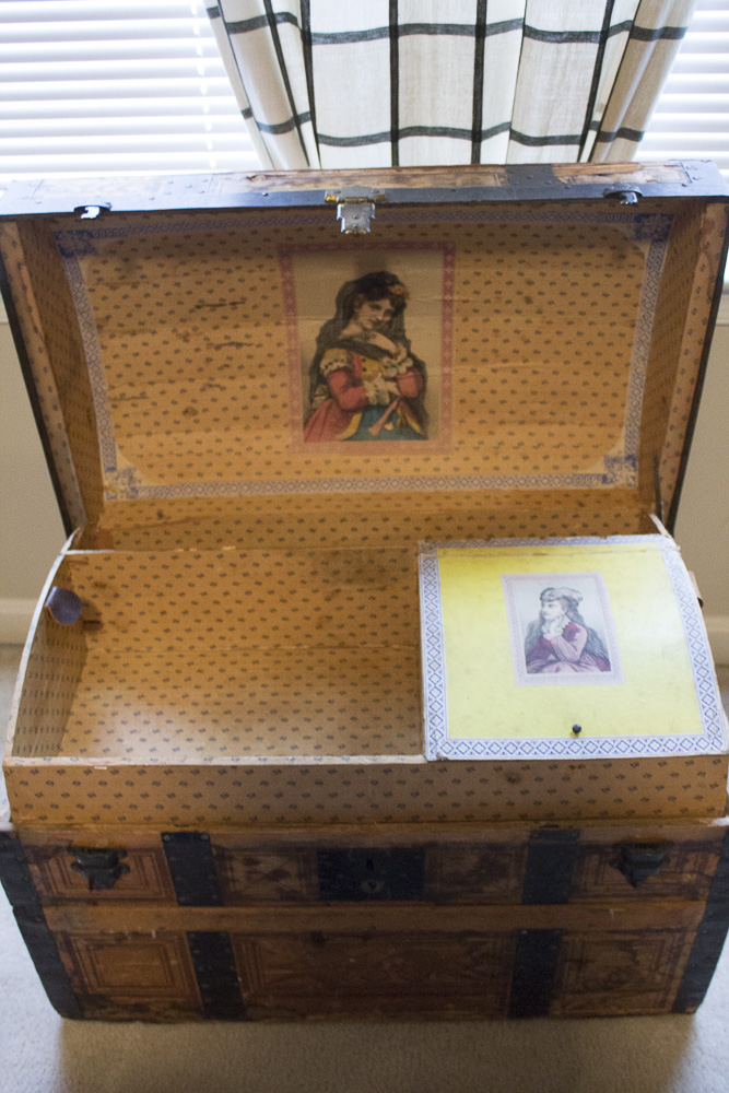 Antique Dome Top Steamer Trunk