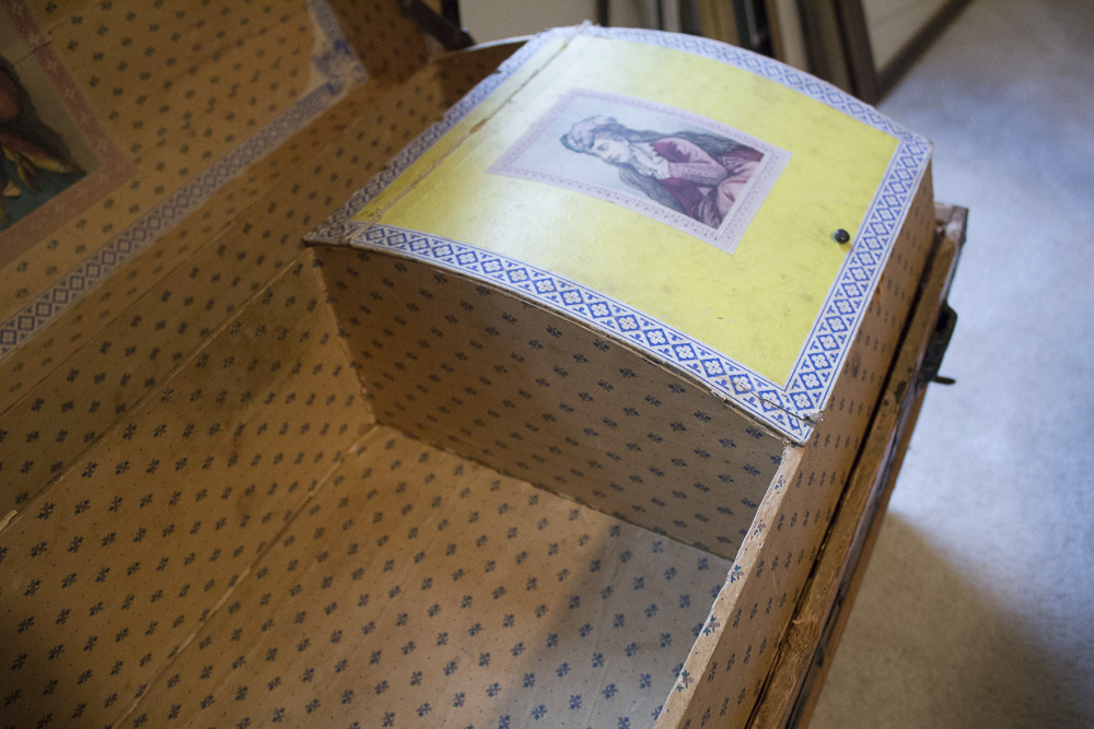 Antique Dome Top Steamer Trunk