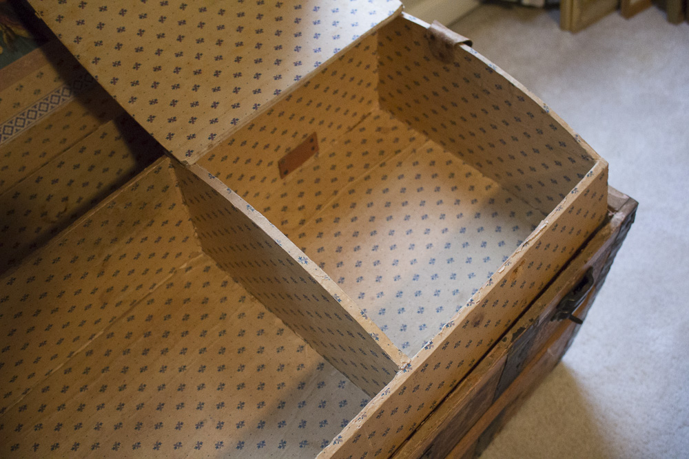 Antique Dome Top Steamer Trunk