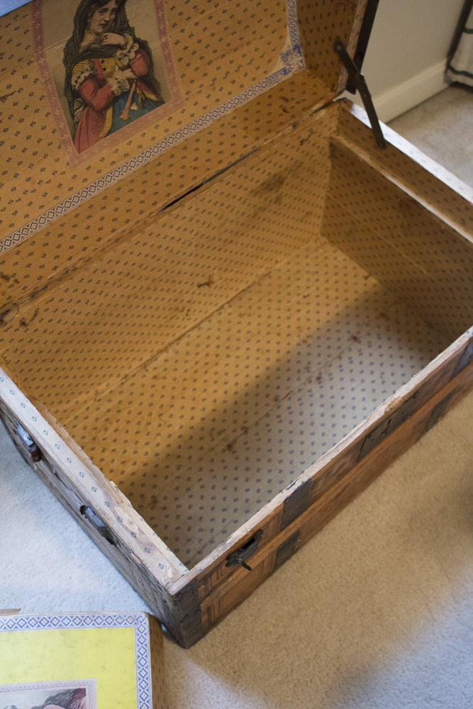 Antique Dome Top Steamer Trunk