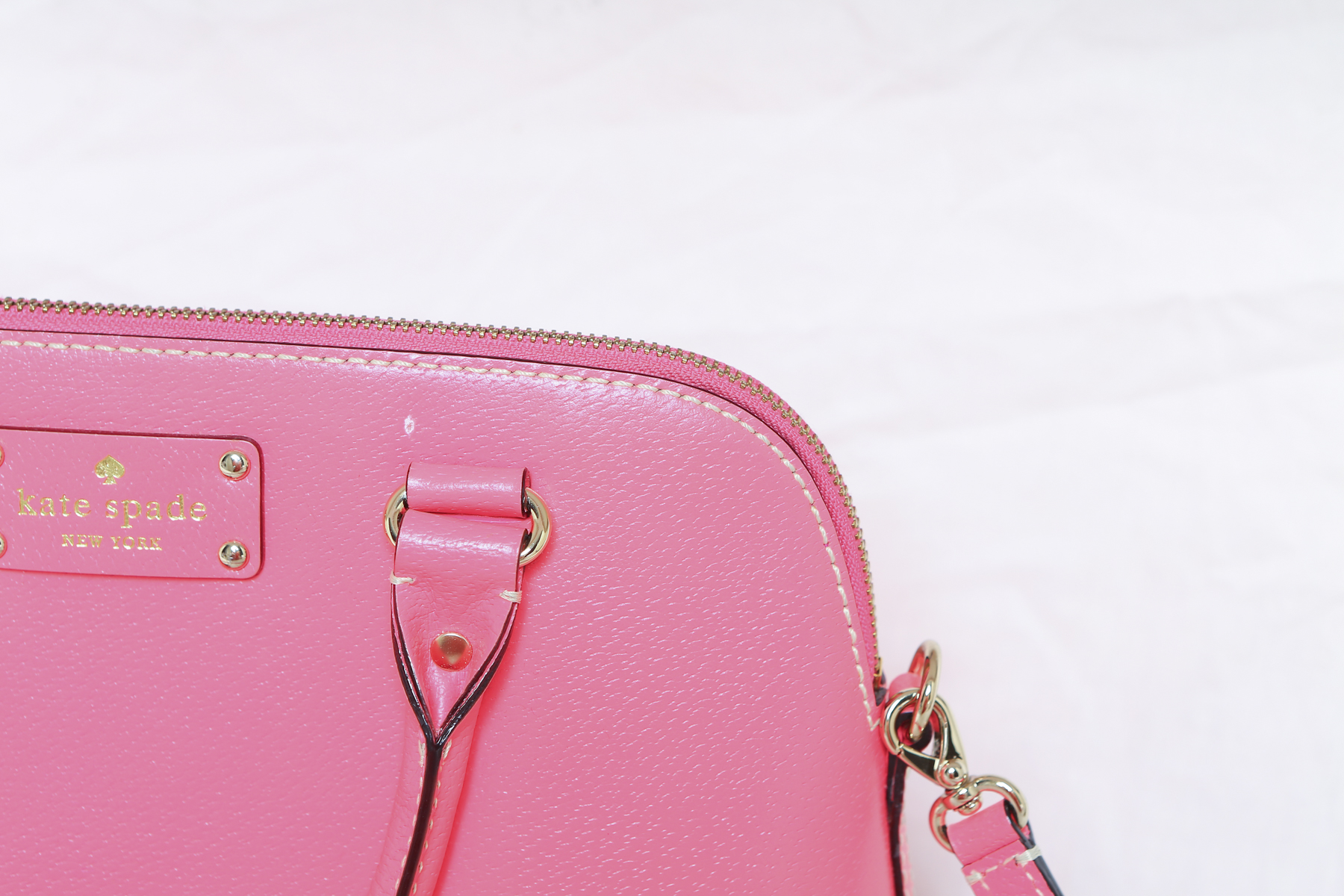 Coral Pink Kate Spade Wellesley Rachelle Bag and Zipper Pouch