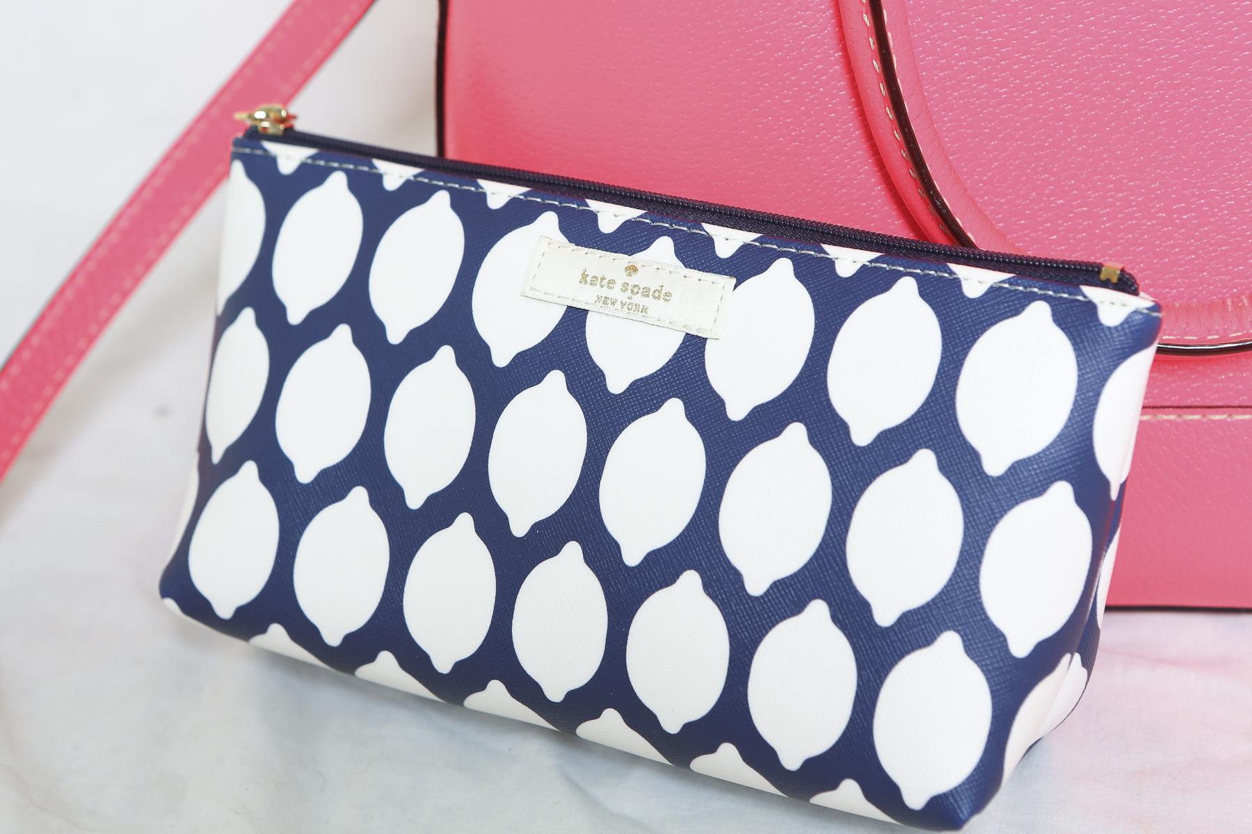 Coral Pink Kate Spade Wellesley Rachelle Bag and Zipper Pouch