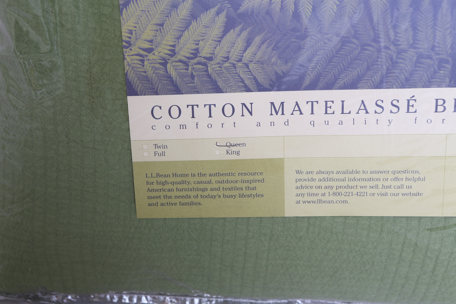 Queen Size L.L.Bean Home Cotton Matelassé Bedspread