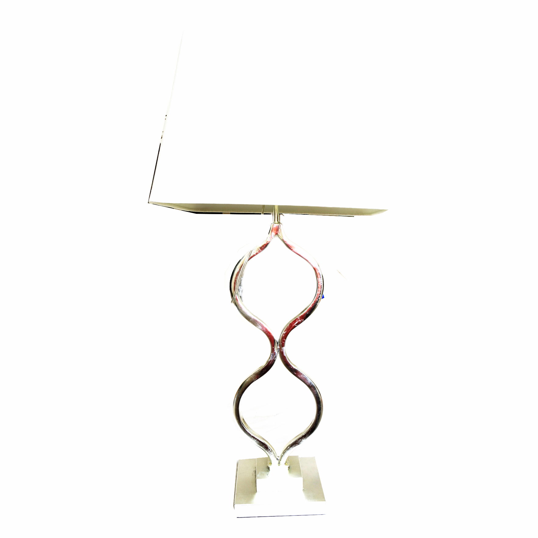 Silver Tone Contemporary Lamp