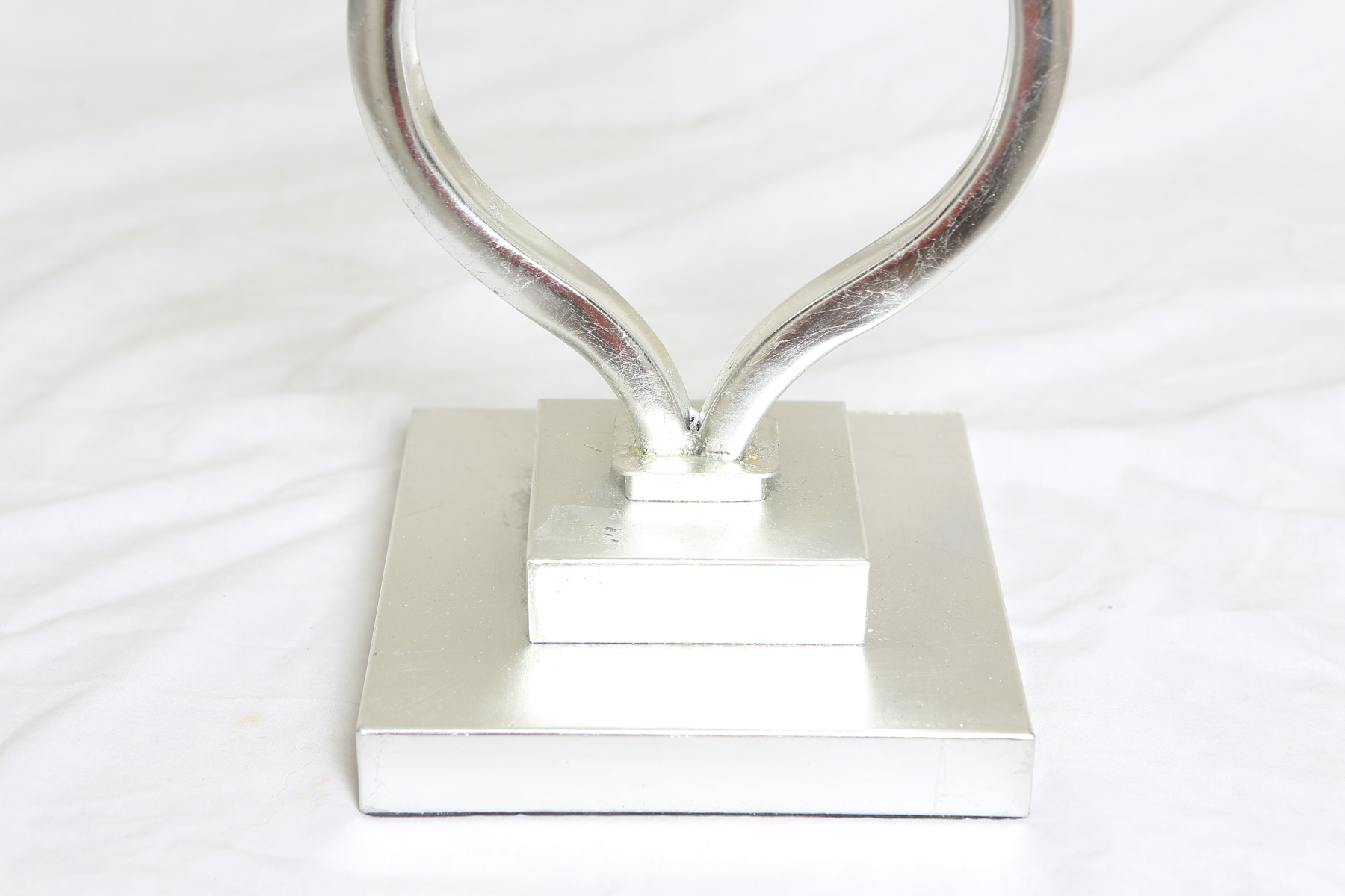 Silver Tone Contemporary Lamp