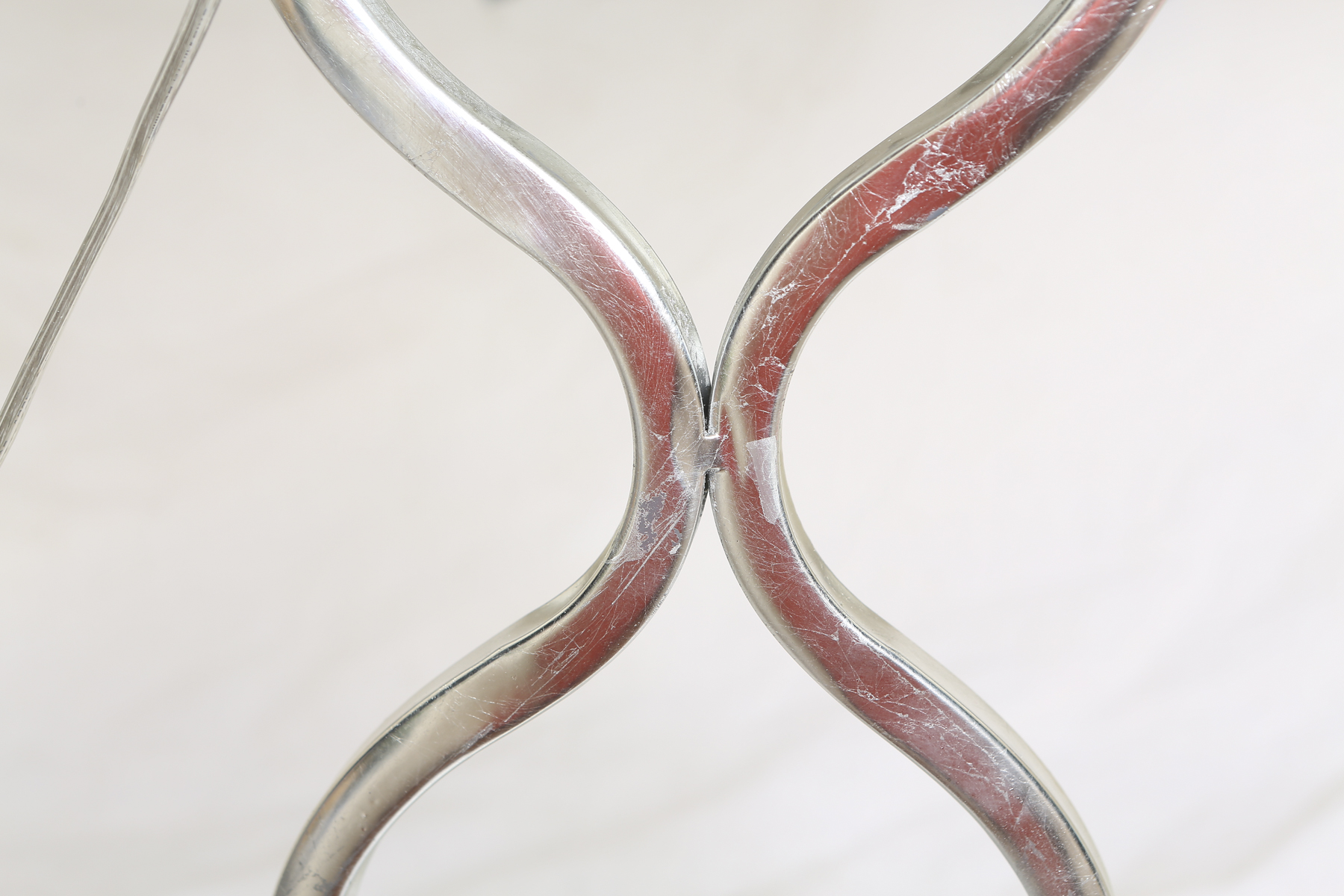 Silver Tone Contemporary Lamp