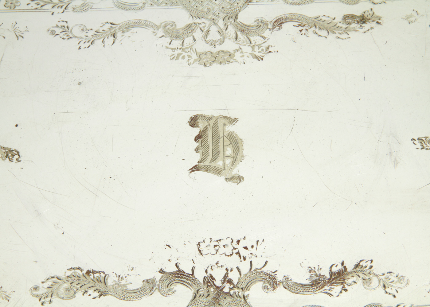 Vintage Jenkins & Tim Silver Plated Vanity Tray with Crystal Perfume Bottles and Jars Including Lappas