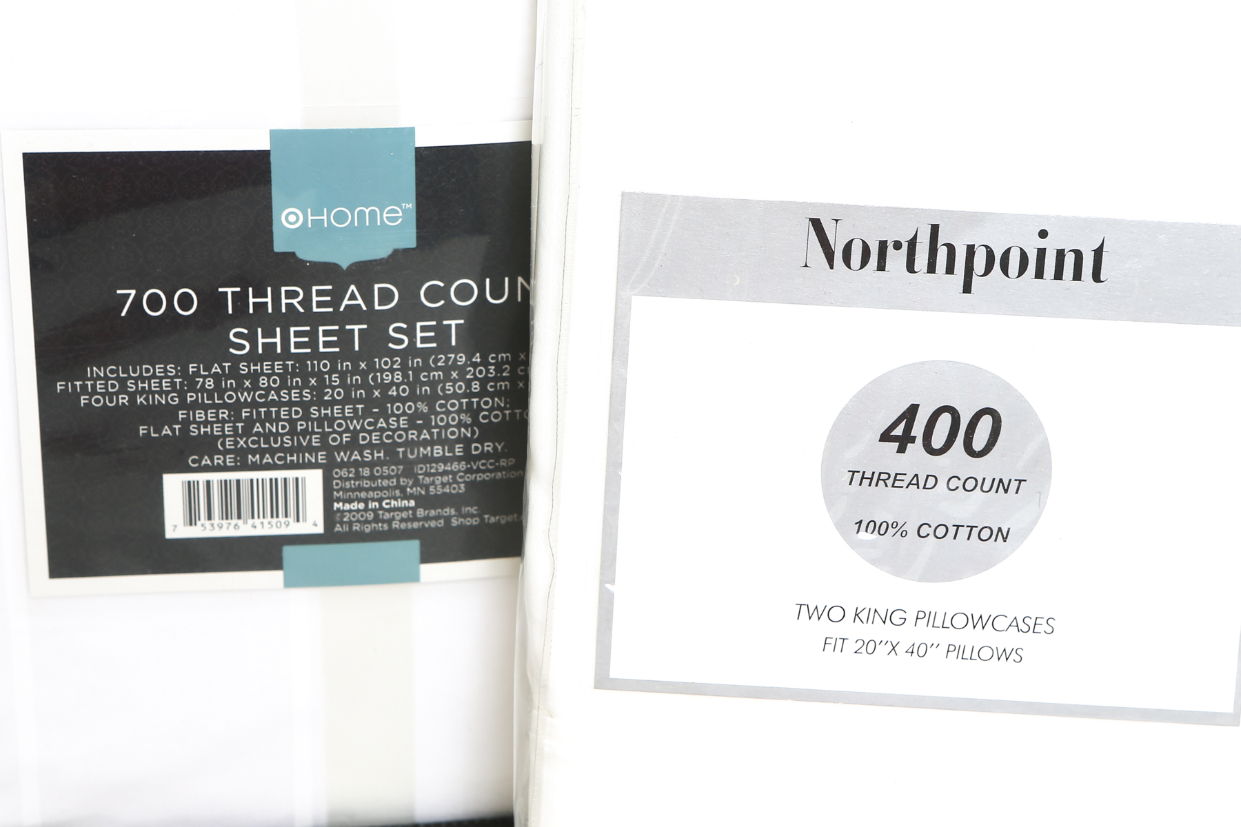 Selection of High Thread Count Cotton Linens