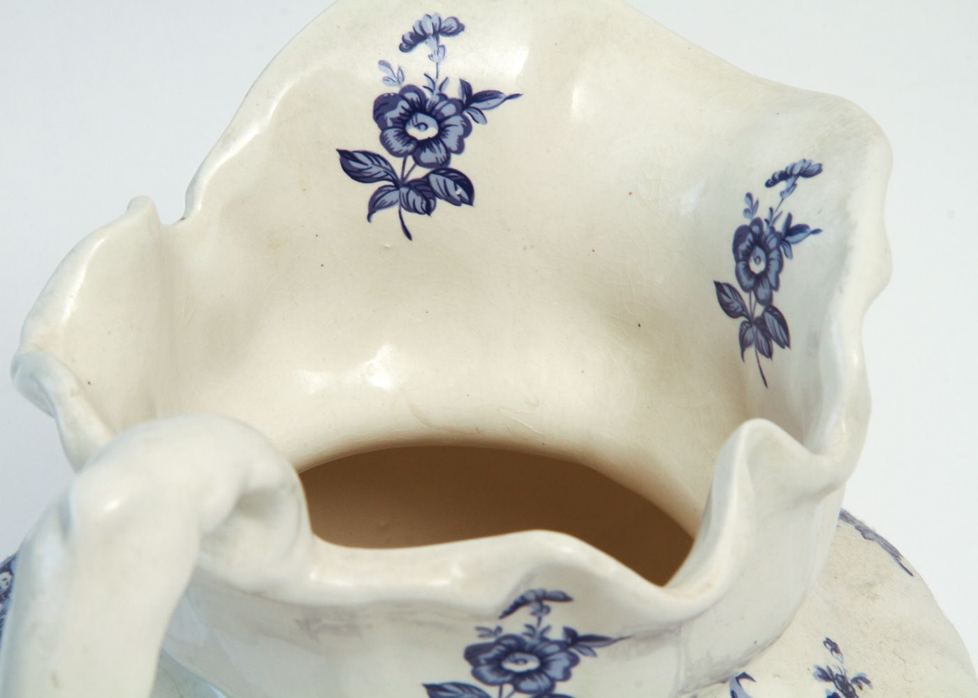 Pair of Vintage Blue Transferware China Pieces Including Burleigh's "Asiatic Pheasants"