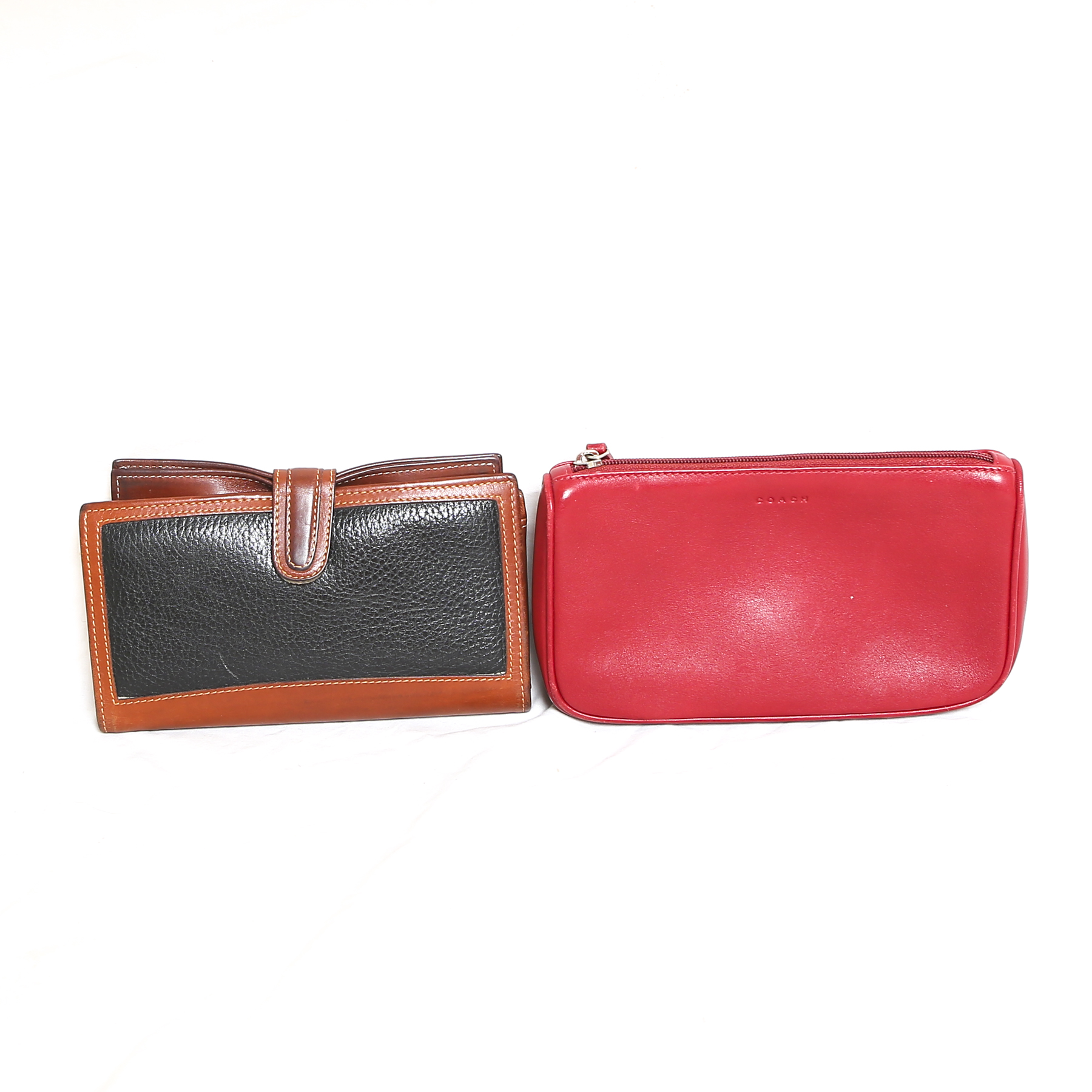 Coach Leather Wallet and Zipper Pouch