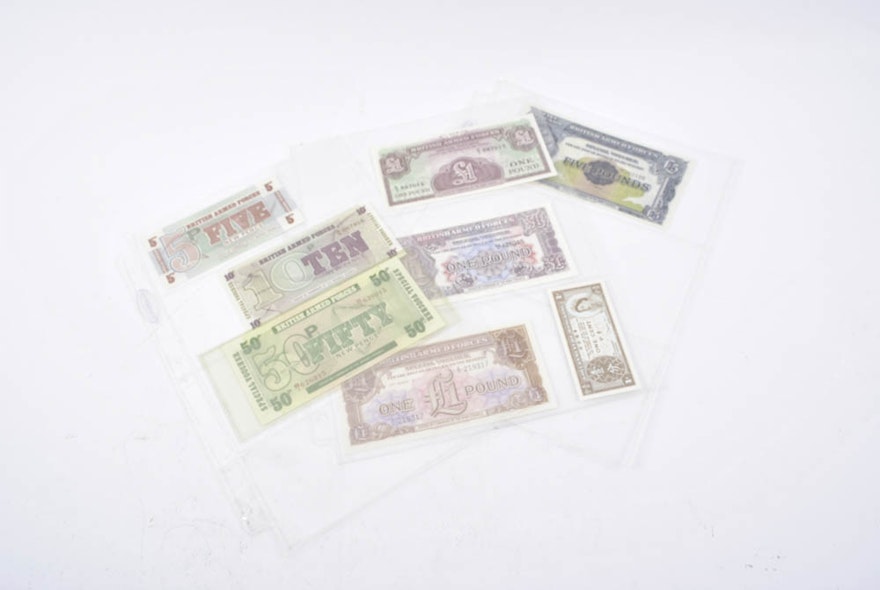 Collection of British Armed Forces Banknotes