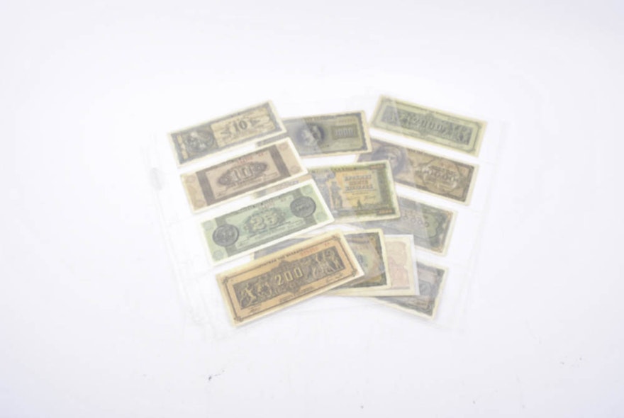 Collection of Greek Banknotes