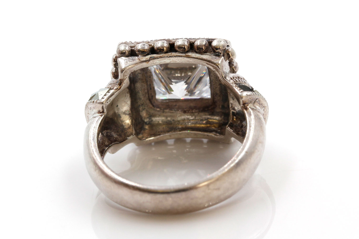 Sterling Silver Cubic Zirconia Ring and Studs