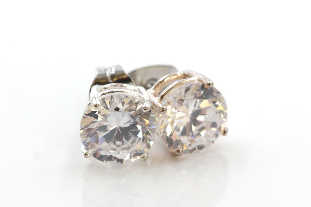 Sterling Silver Cubic Zirconia Ring and Studs