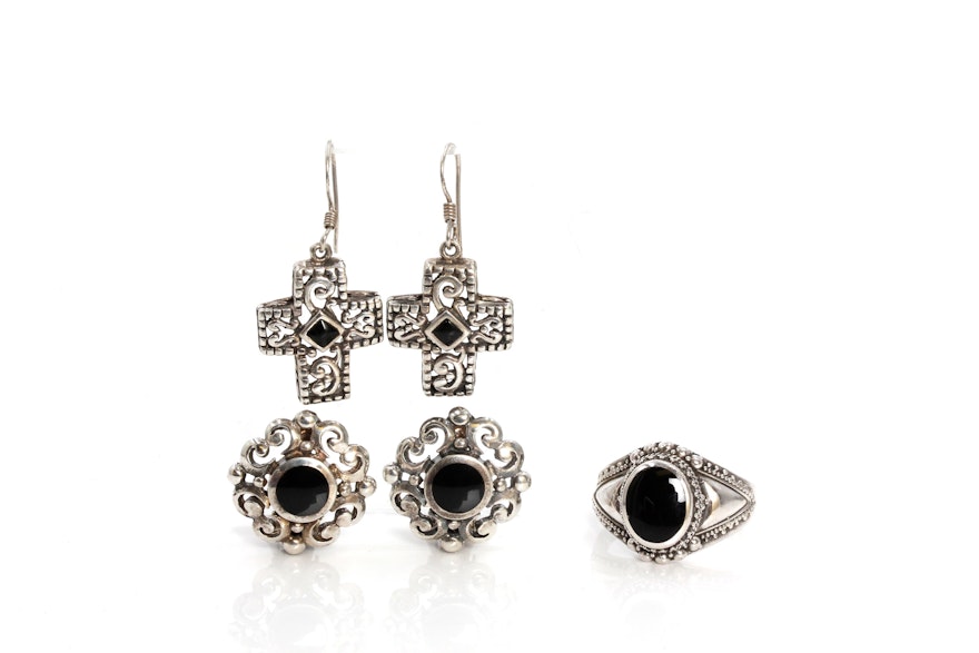 Sterling Silver Black Onyx Jewelry