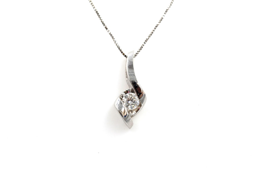 Sirena® Collection 14K White Gold Diamond Pendant Necklace