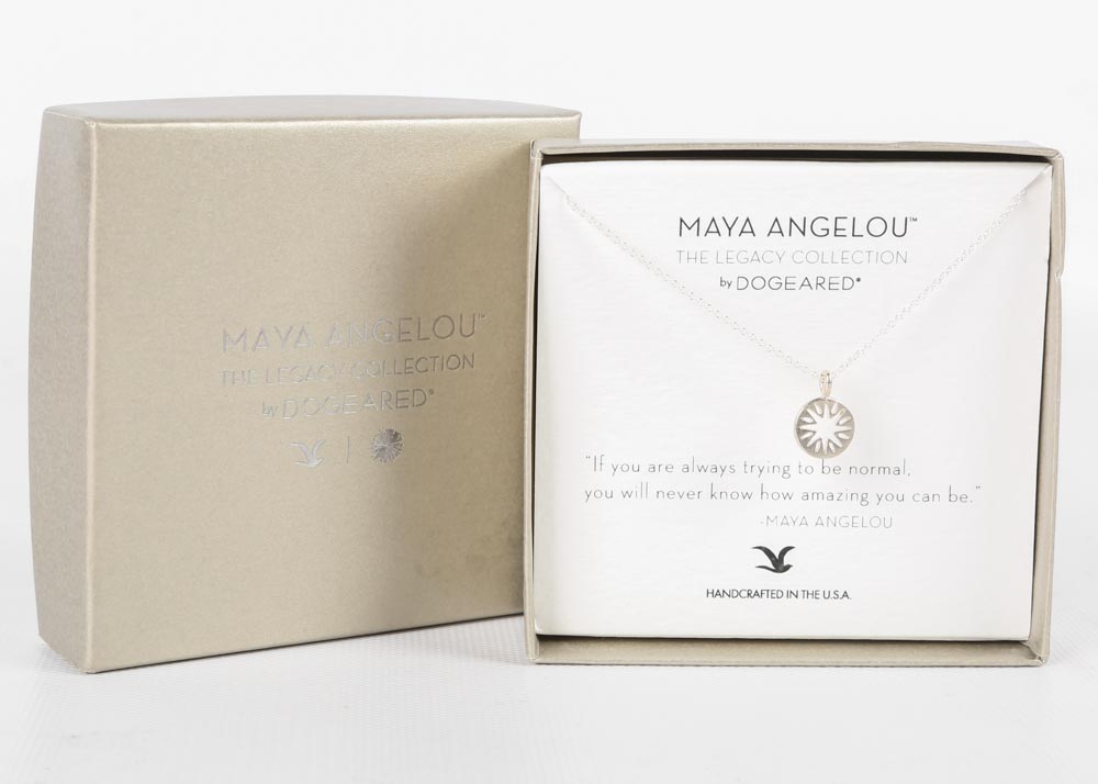 Dogeared Maya Angelou Legacy Collection Sterling "Normal" Necklace