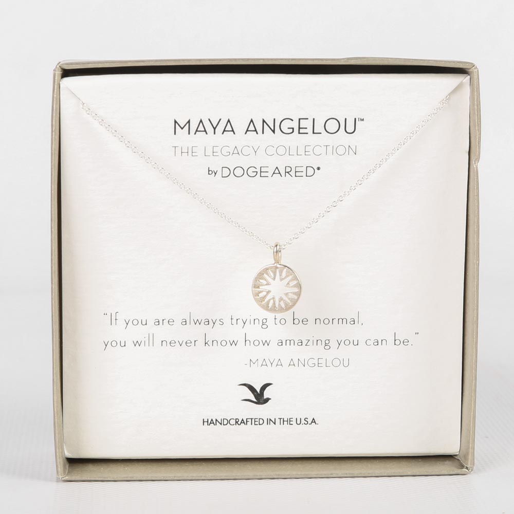 Dogeared Maya Angelou Legacy Collection Sterling "Normal" Necklace
