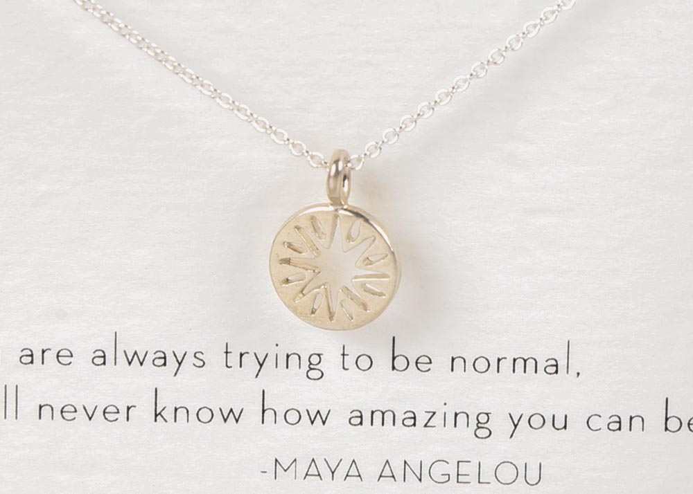 Dogeared Maya Angelou Legacy Collection Sterling "Normal" Necklace