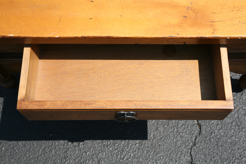 Square Dark Pine Coffee Table