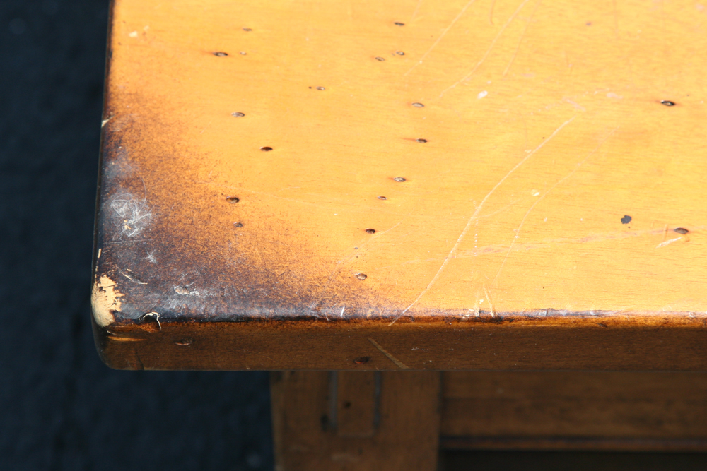 Square Dark Pine Coffee Table