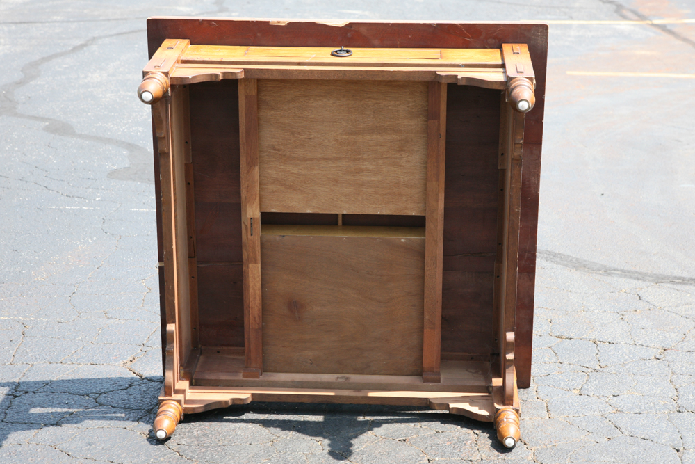 Square Dark Pine Coffee Table