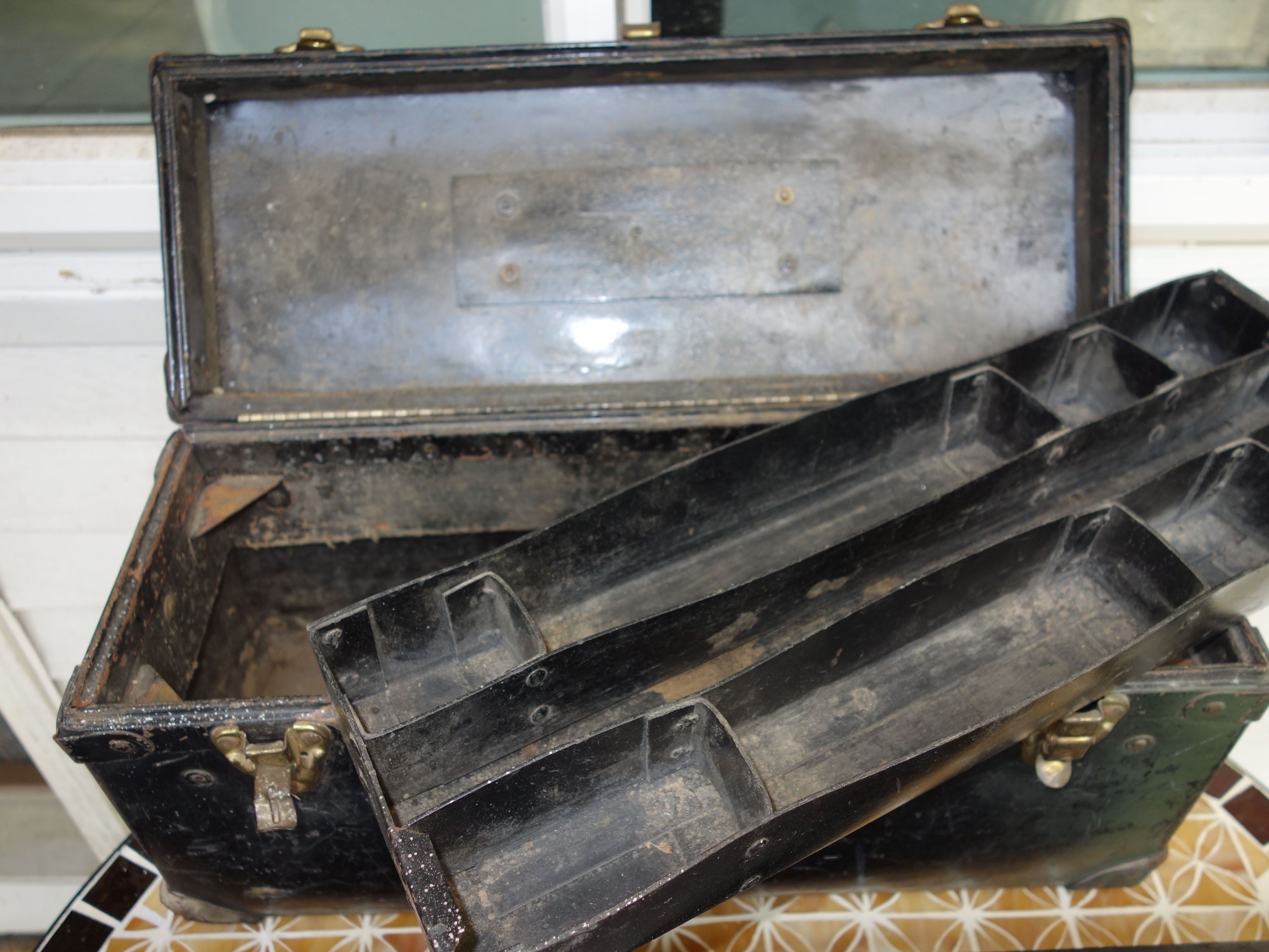 Vintage Tool Box,  Wood Levels and Alvord Polk Reamer Sets