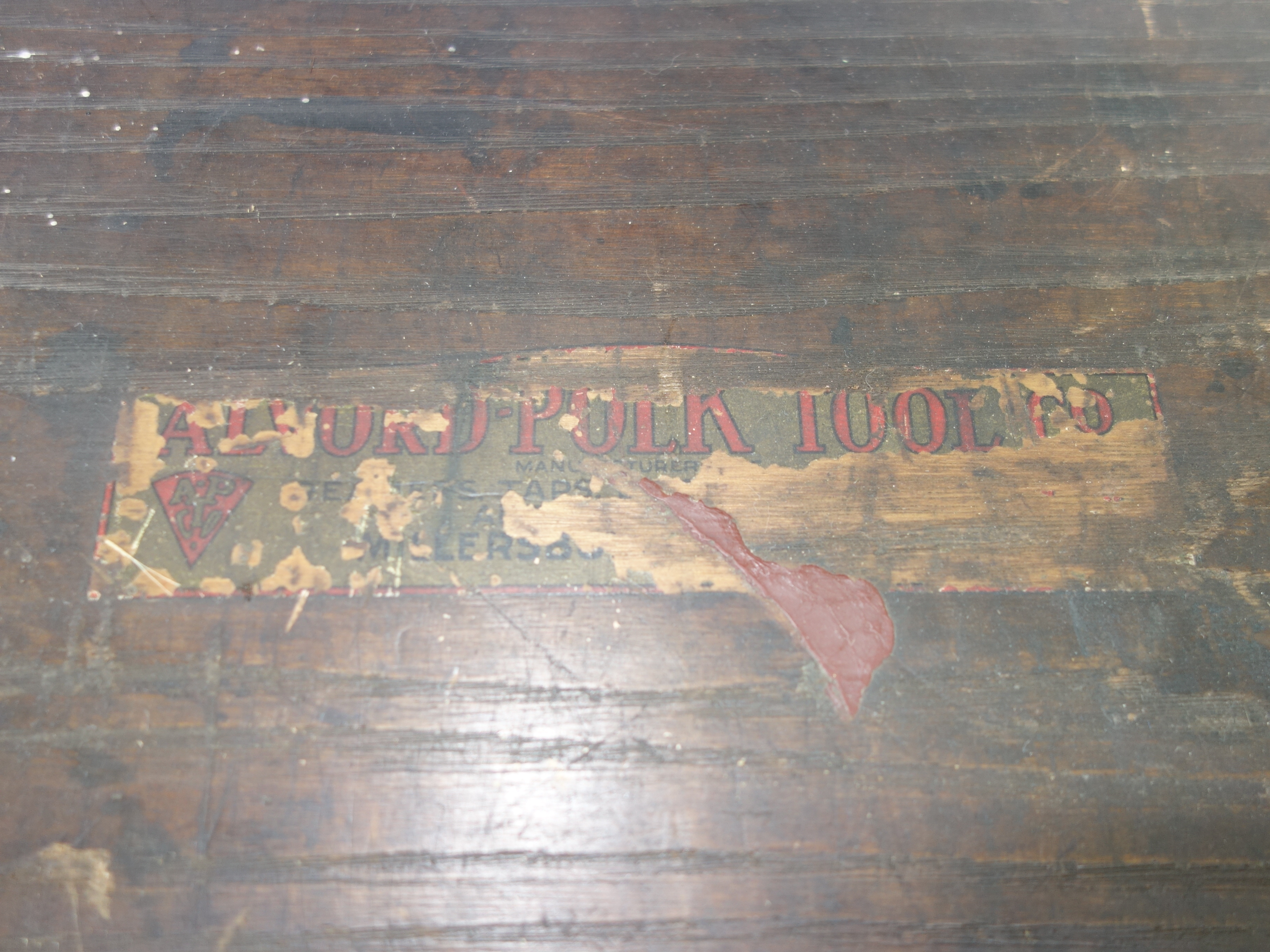 Vintage Tool Box,  Wood Levels and Alvord Polk Reamer Sets
