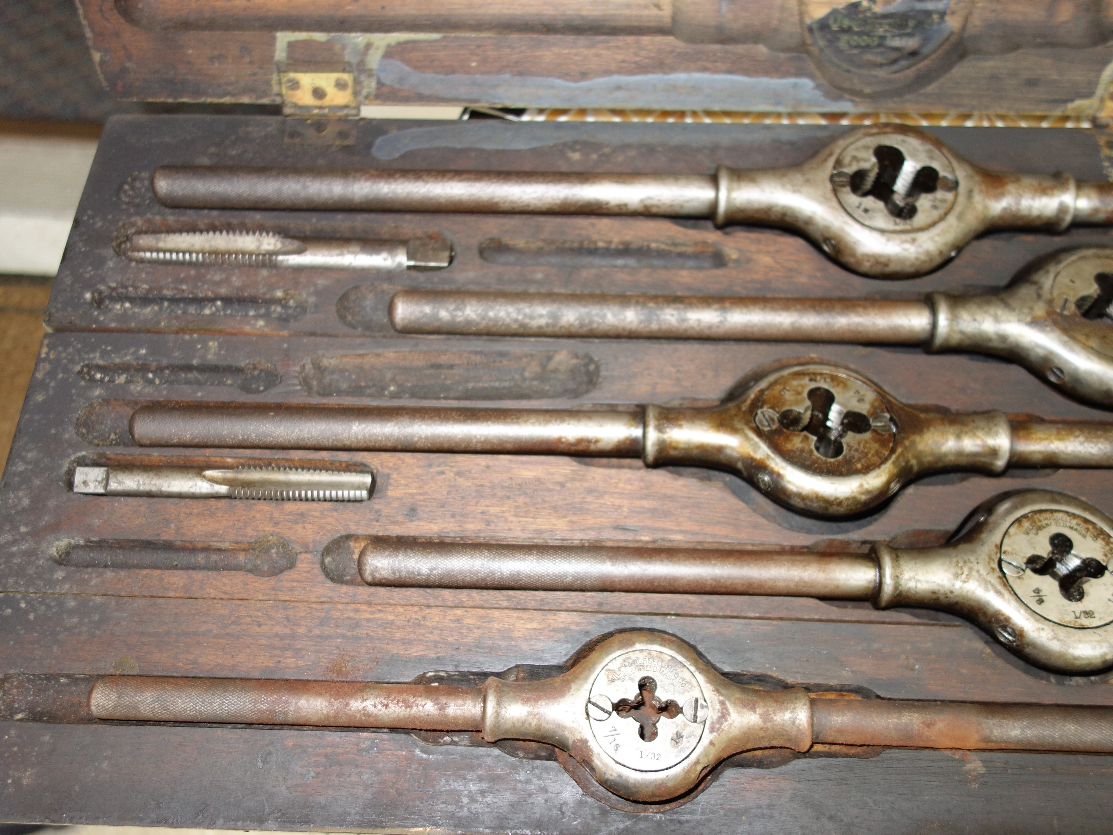 Vintage Tool Box,  Wood Levels and Alvord Polk Reamer Sets